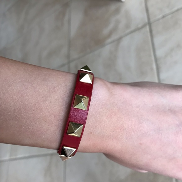 Valentino Leather Studded Bracelet - Picture 7 of 15